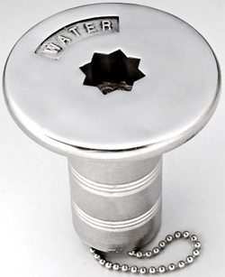 Stainless Steel Star Pattern Deck Filler - Water
